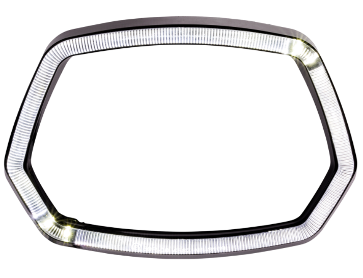 Anillo de luz negro brillante LED para Vespa Sprint 50ccm 2T/4T ('13-'18)