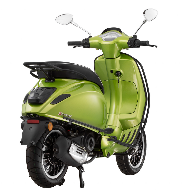 Protector de barra de choque para Vespa Primavera /Sprint 50-150cc, negro mate