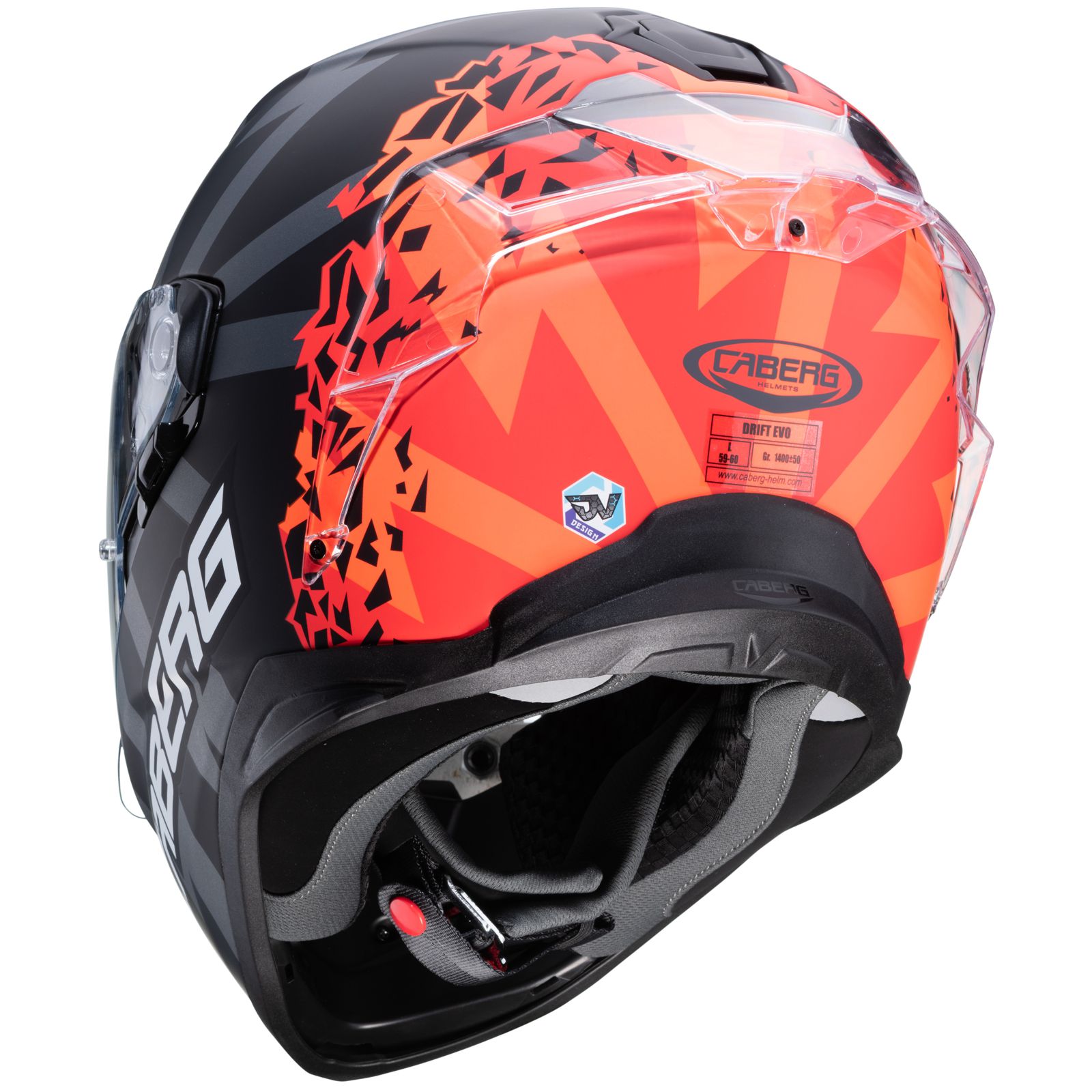 Casco Caberg Drift Evo Storm, negro mate/rojo antracita
