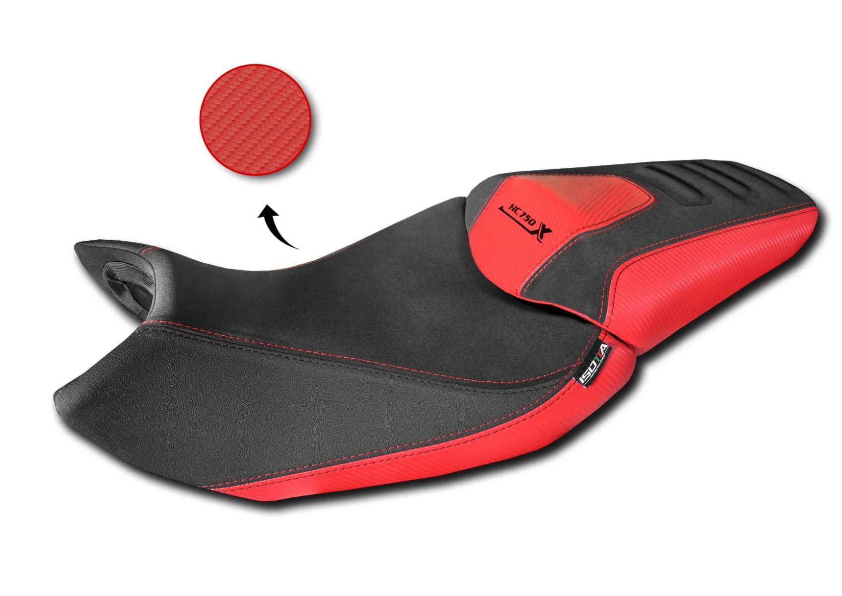 Funda de asiento Comfort para Honda NC 750 X (21-24) rojo