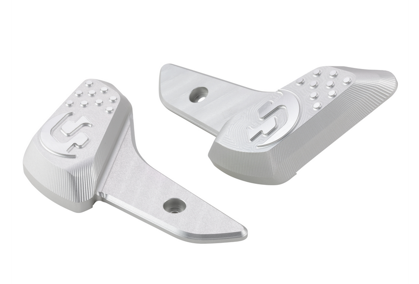 Estriberas derecha e izquierda para Vespa Primavera /Sprint 50-150ccm 2T/4T AC, plata mate
