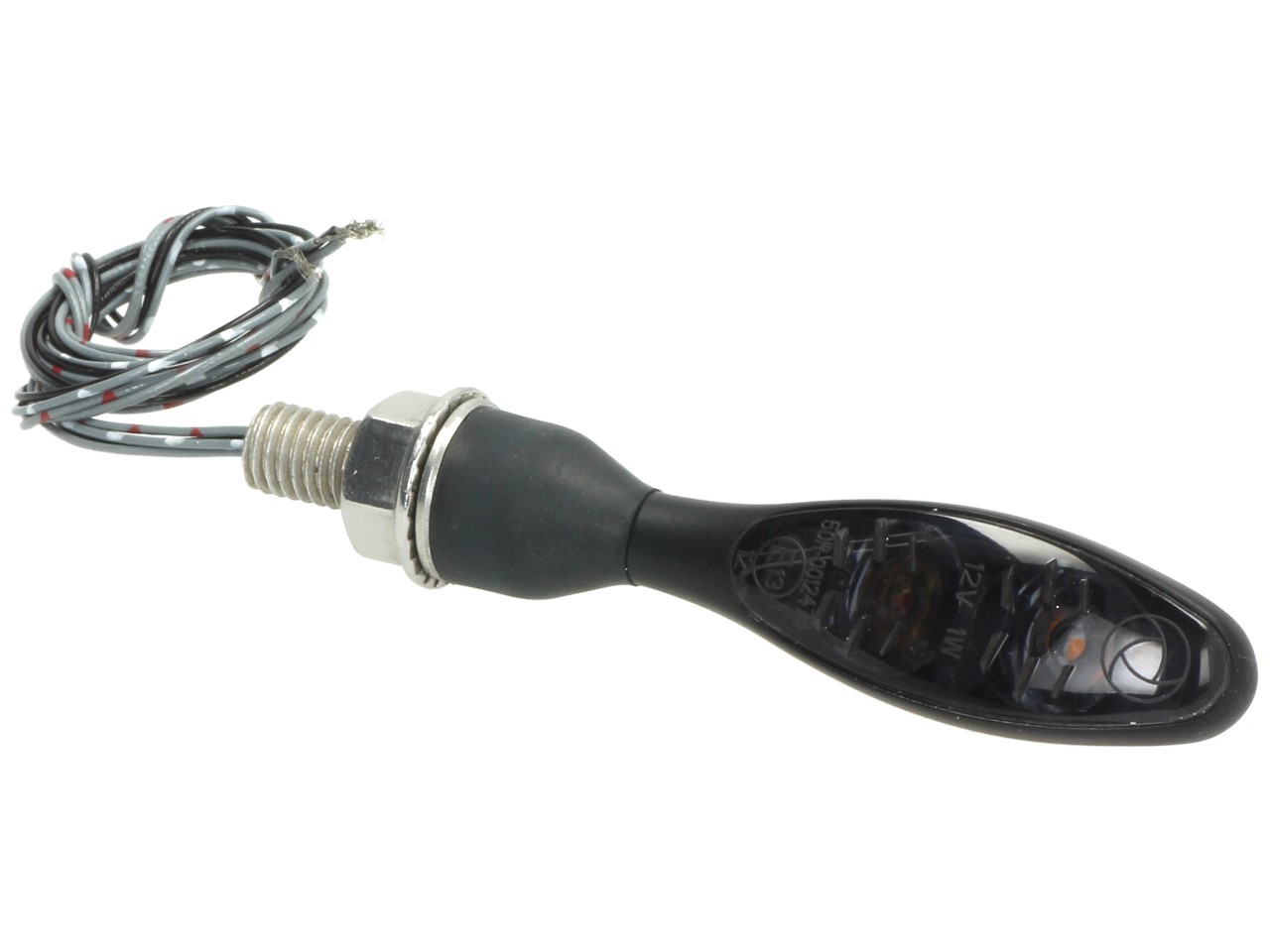 Indicador Kellermann, luz trasera y de freno, Micro 1000 DF Dark, acero, LED, HL/HR, 12 V, negro mate