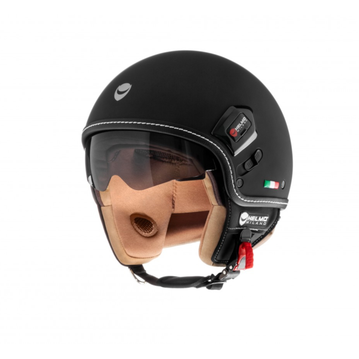 Helmo Milano Demi Jet, Puro Premium, negro mate