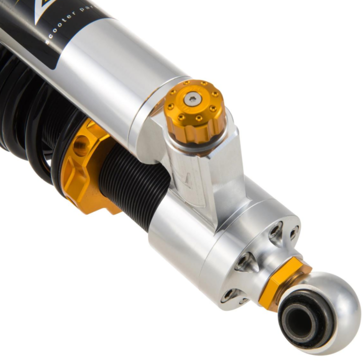 Amortiguador trasero para Vespa Primavera/Sprint 125 -150cc ('14-), plata/naranja/negro