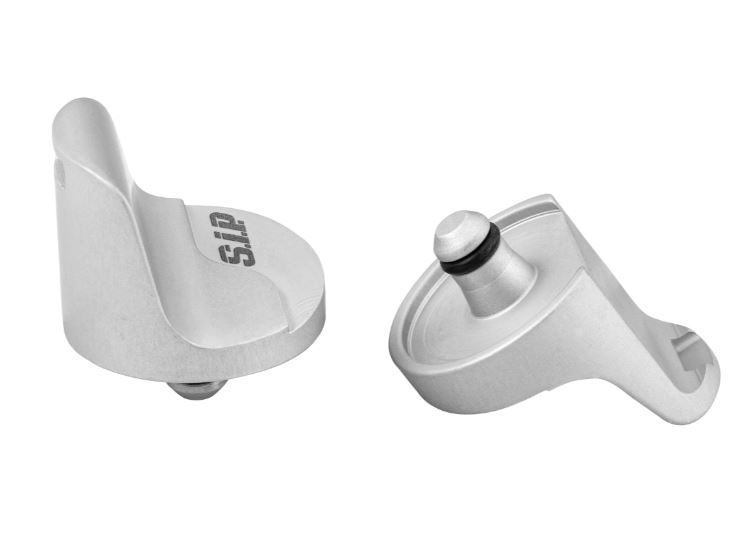 Tapa del orificio del espejo izquierda y derecha para Vespa Primavera/Sprint/Elettrica 50-150cc, plata mate