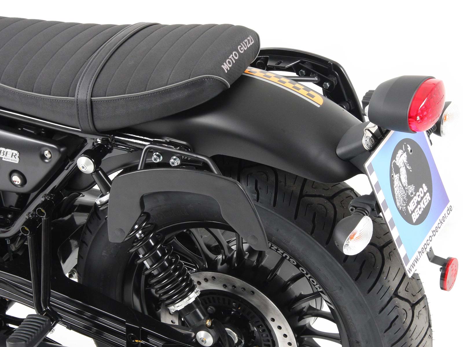 Soporte lateral C-Bow negro para Moto Guzzi V9 Bobber/Special Edition (21-) Hepco & Becker