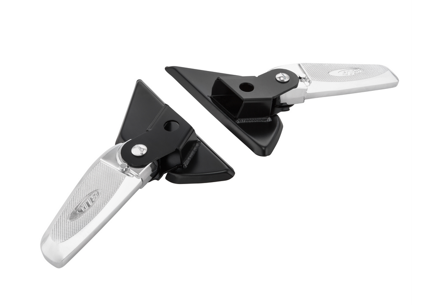 Estriberas derecha e izquierda para Vespa LX /LXV /S 50-150cc, negro/cromo