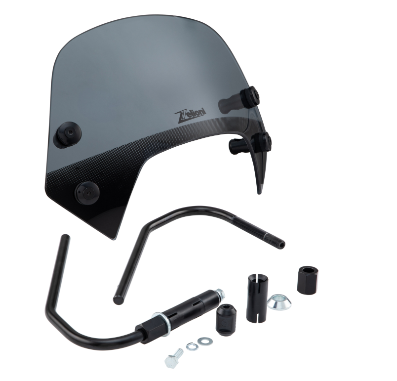 Flyscreen ZELIONI Racing para Vespa Sprint 50-150cc 2T/4T, negro tintado