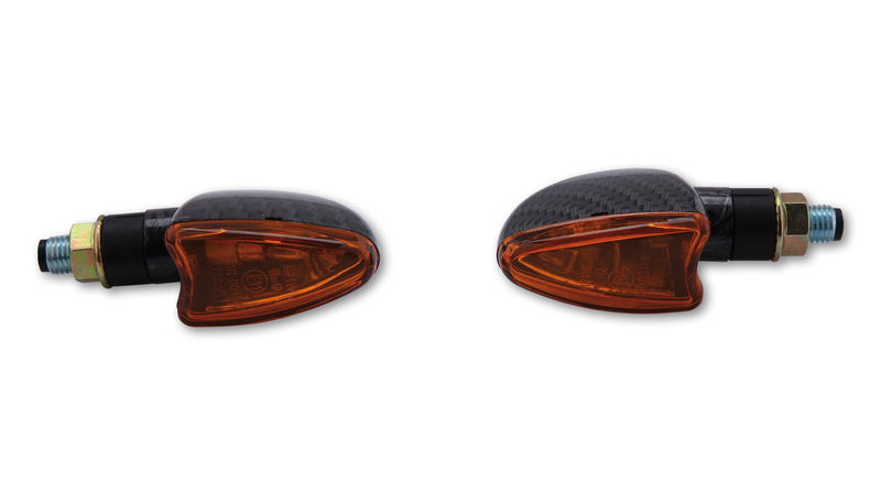 HIGHSIDER Bombillas Smart Arrow Mini carcasa de los intermitentes carbono / lente naranja (par), delantera y trasera