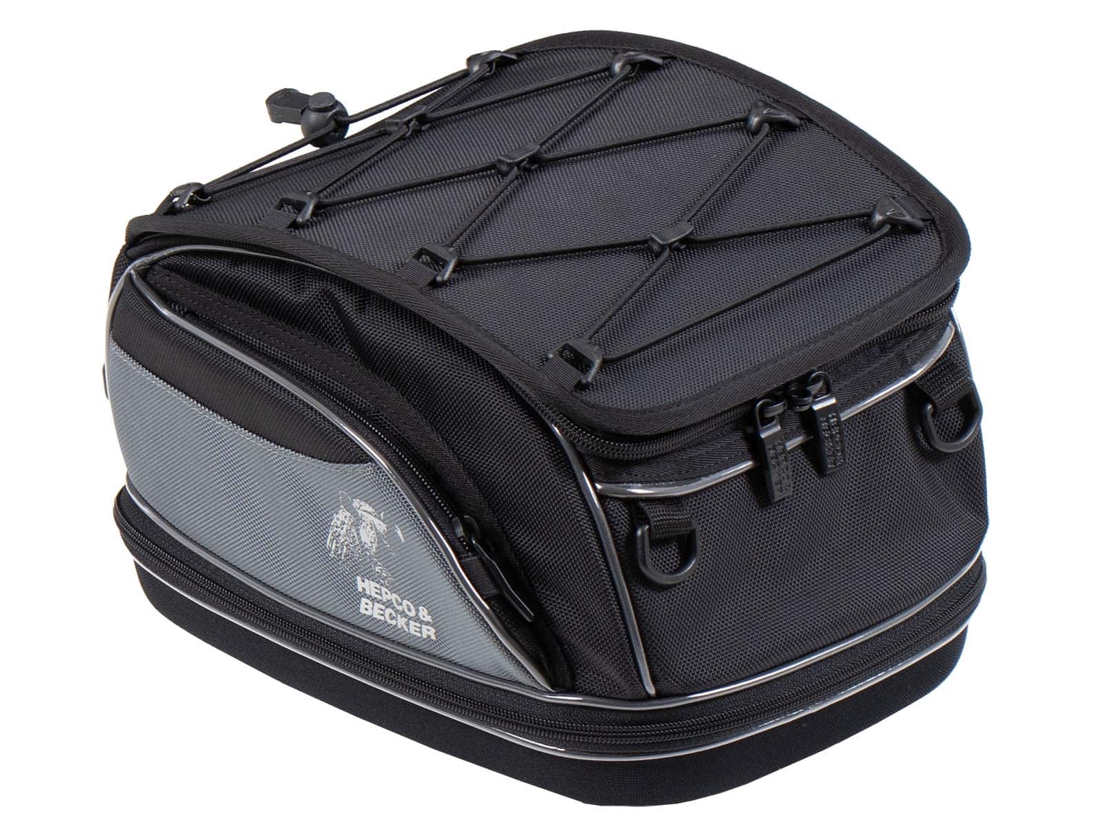 Bolsa trasera Street negra, fijación universal al cinturón, Hepco & Becker