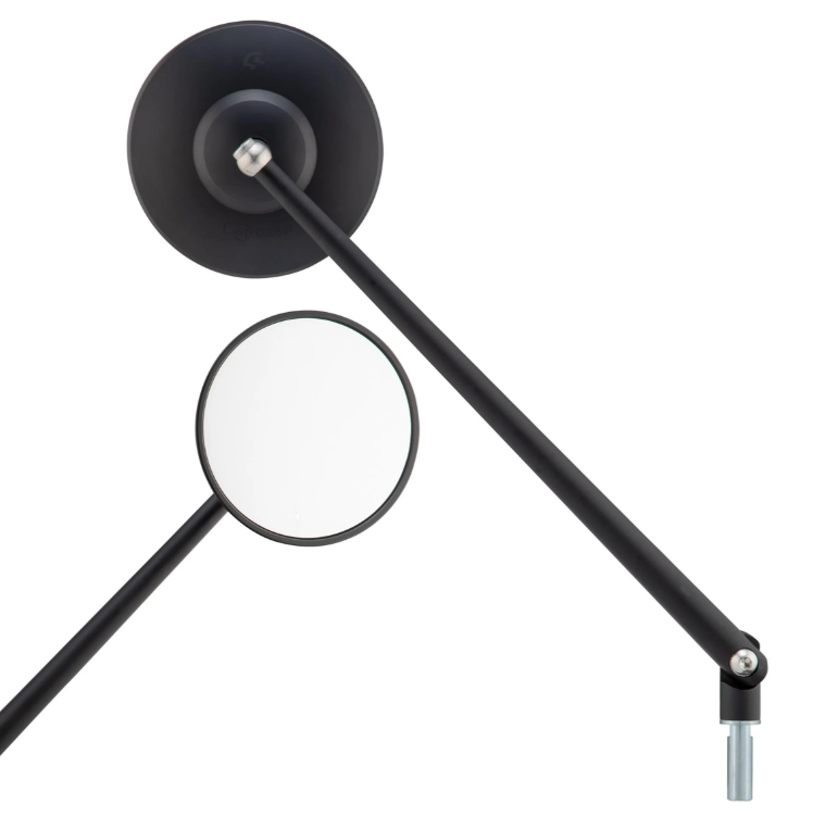 Retrovisor estándar para Vespa, rosca derecha, negro mate