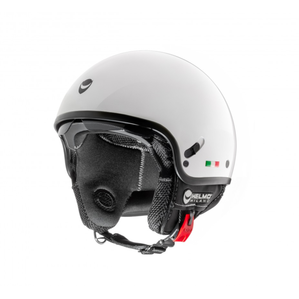 Helmo Milano Demi Jet, Puro Slider, blanco, brillante
