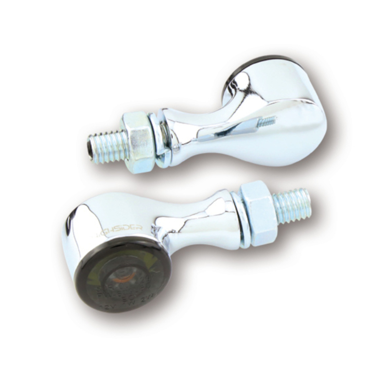 HIGHSIDER pro Apollo Classic Piloto intermitente/de posición LED cromado/tintado 2en1, homologado E (par)