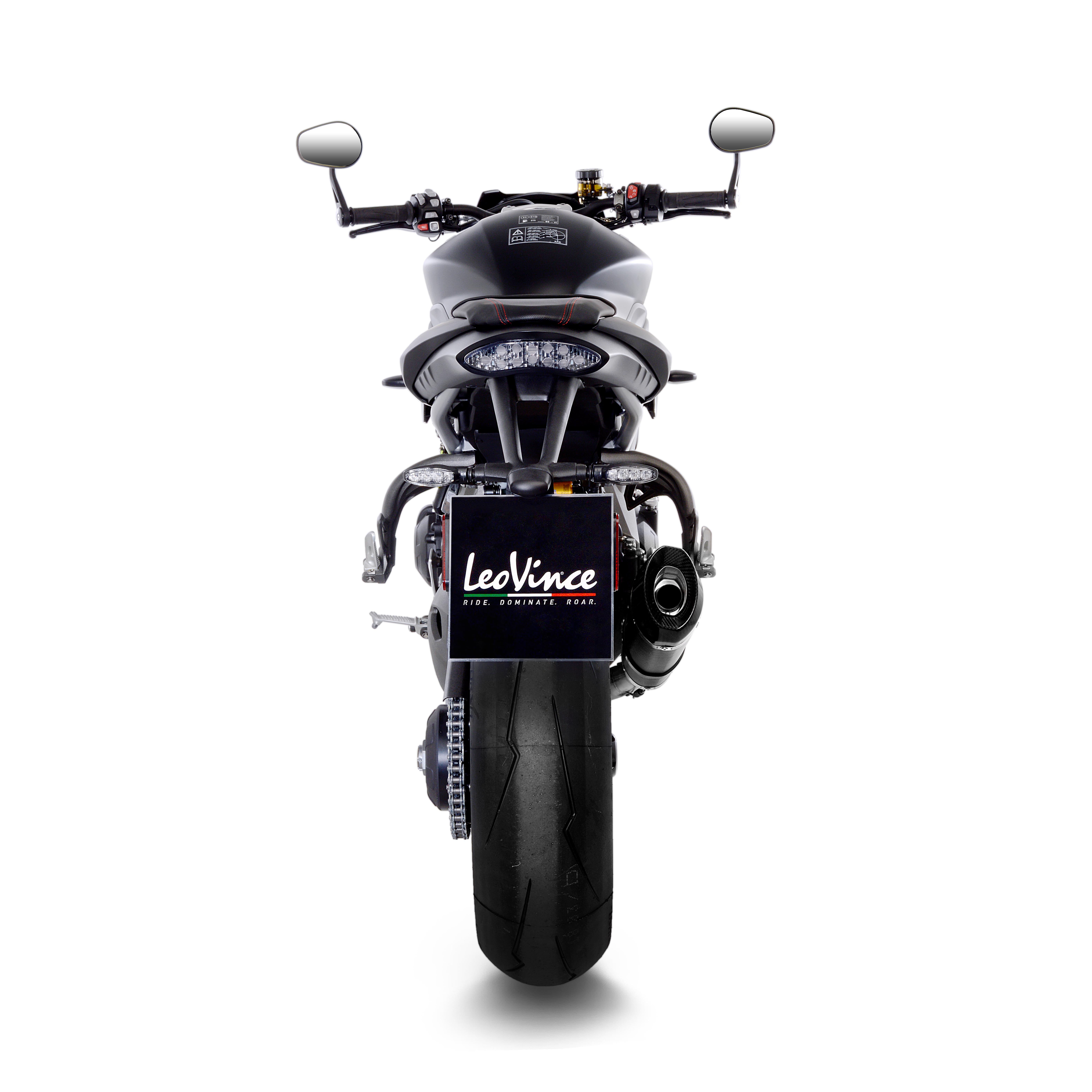Sistema de escape LeoVince Factory S, carbono, slip on para Triumph Speed Triple 1050 RS / S (18-19)