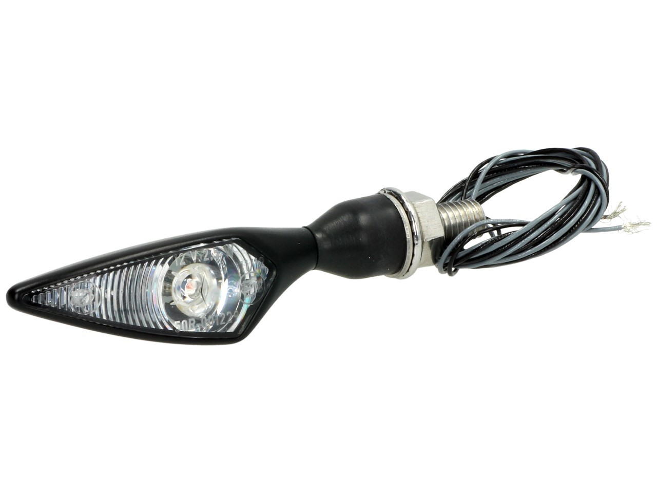 Indicador Kellermann, rombo, acero, LED, VR/HL, 12 V, negro satinado, M8x20, homologado E