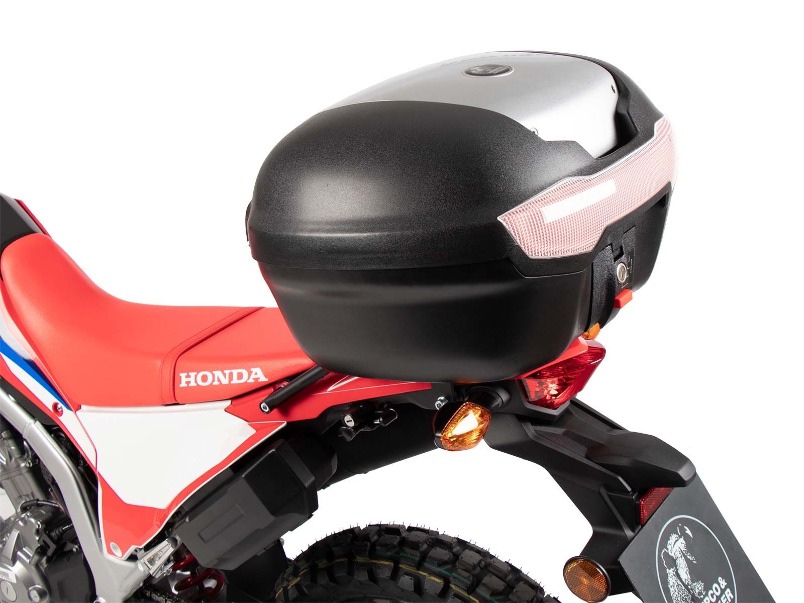 Portamaletas negro incl. Journey Topcases 40 negro/plata para Honda CRF 300 Rally (21-)