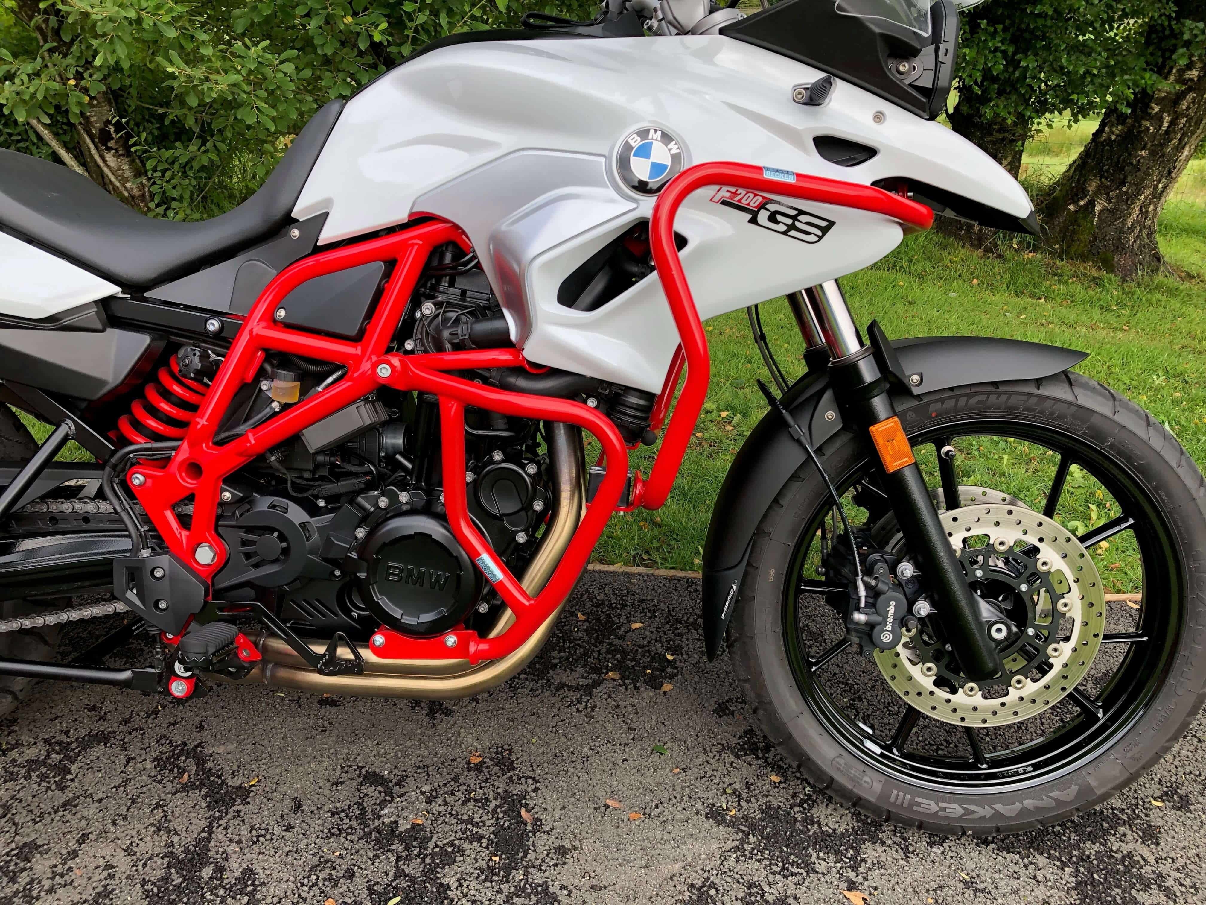 Protector de depósito rojo para BMW F 650 GS Twin (08-11)/F 700 GS (12-17)/F 800 GS (08-16)