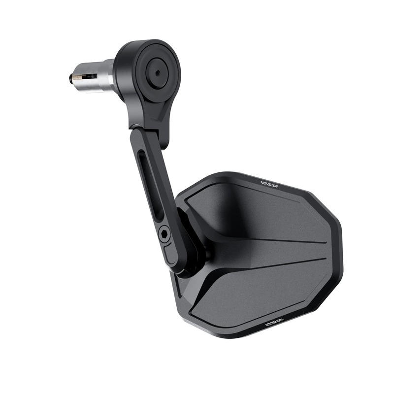 HIGHSIDER espejo de manillar Victory-Slim Evo Corto Negro (1 ud.)