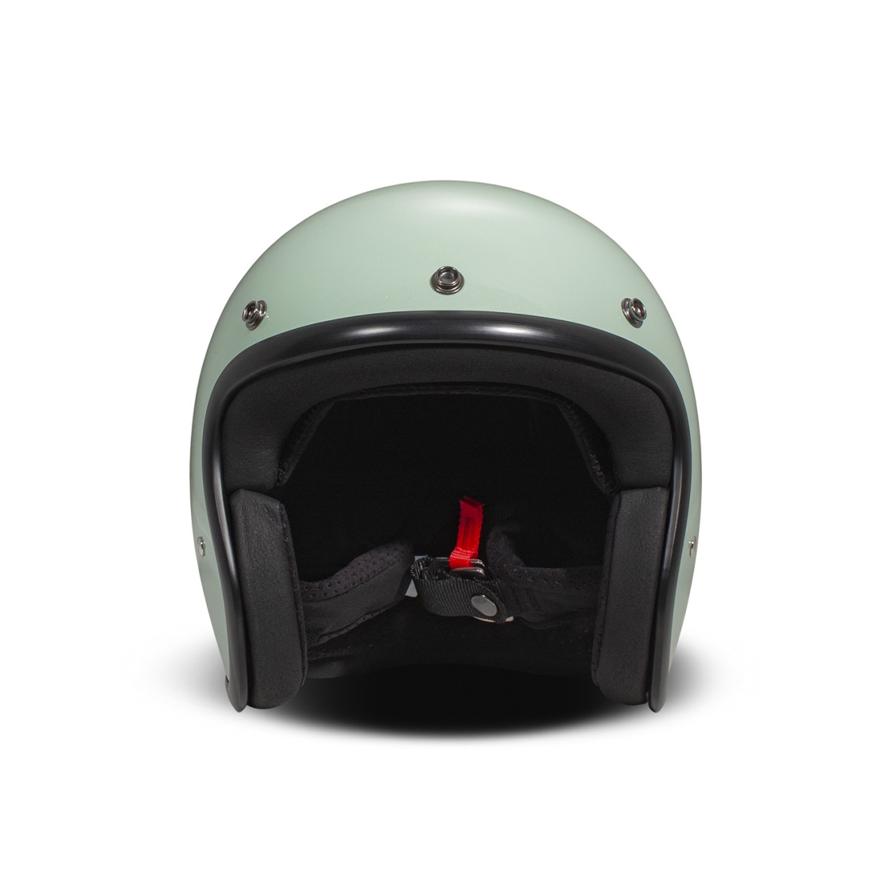 Casco DMD jet Retro, menta, brillante, Lattementa, fibra de vidrio, ECE 22.06