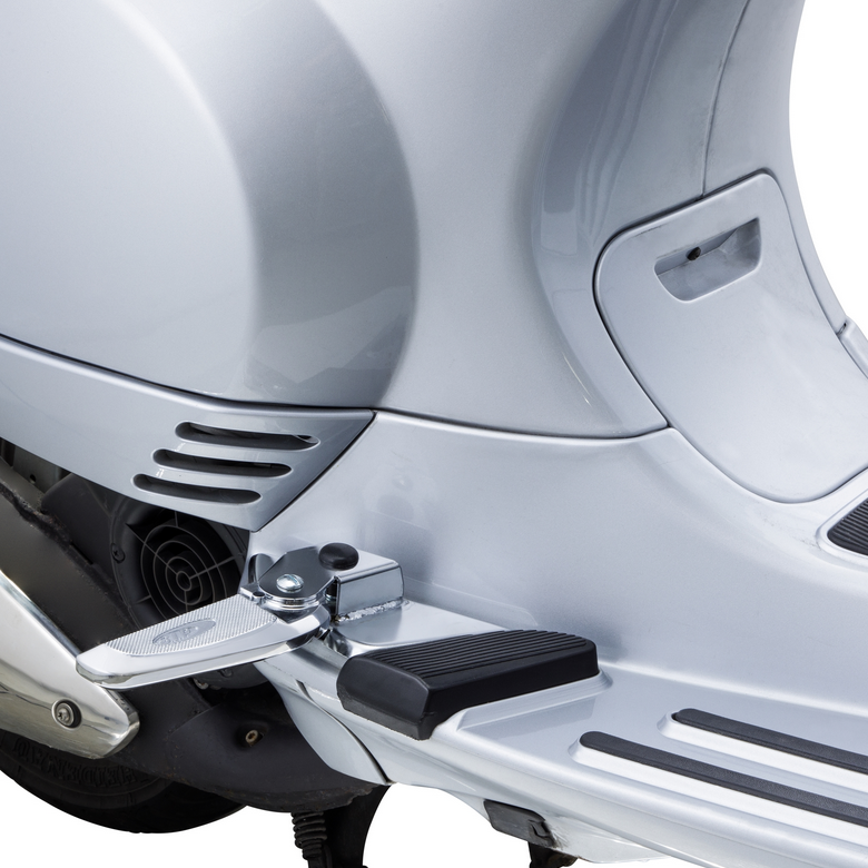Estriberas derecha e izquierda para Vespa LX /LXV /S 50-150ccm, cromo/cromo
