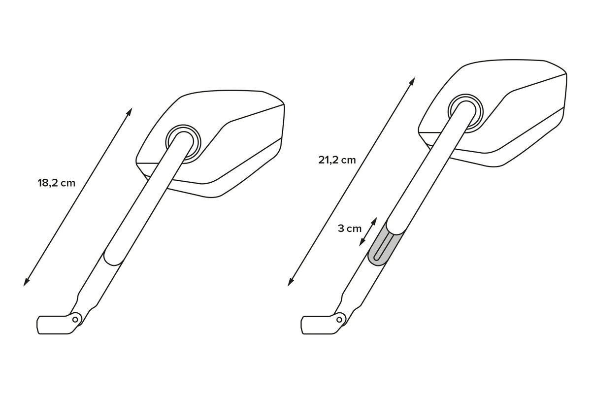 Juego de retrovisores SW-Motech sport long para Aprilia Tuareg 660 /Rally