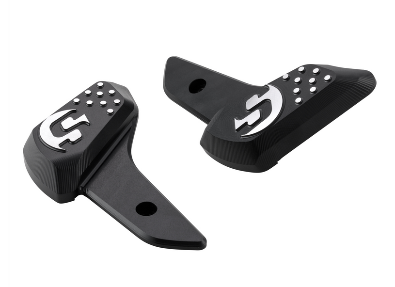 Estriberas derecha e izquierda para Vespa Primavera /Sprint 50-150ccm 2T/4T AC, negro mate