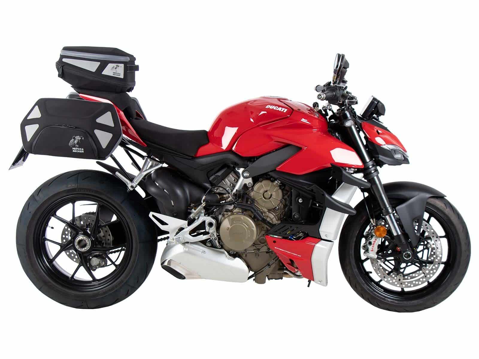 Soporte lateral C-Bow negro para Ducati Panigale V4 /S /R (18-24) Hepco & Becker