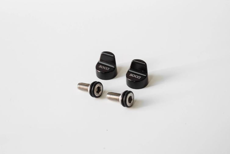 Tapa del orificio del espejo izquierda y derecha SOCA para Vespa Primavera/Sprint/Elettrica 50-150cc, negro