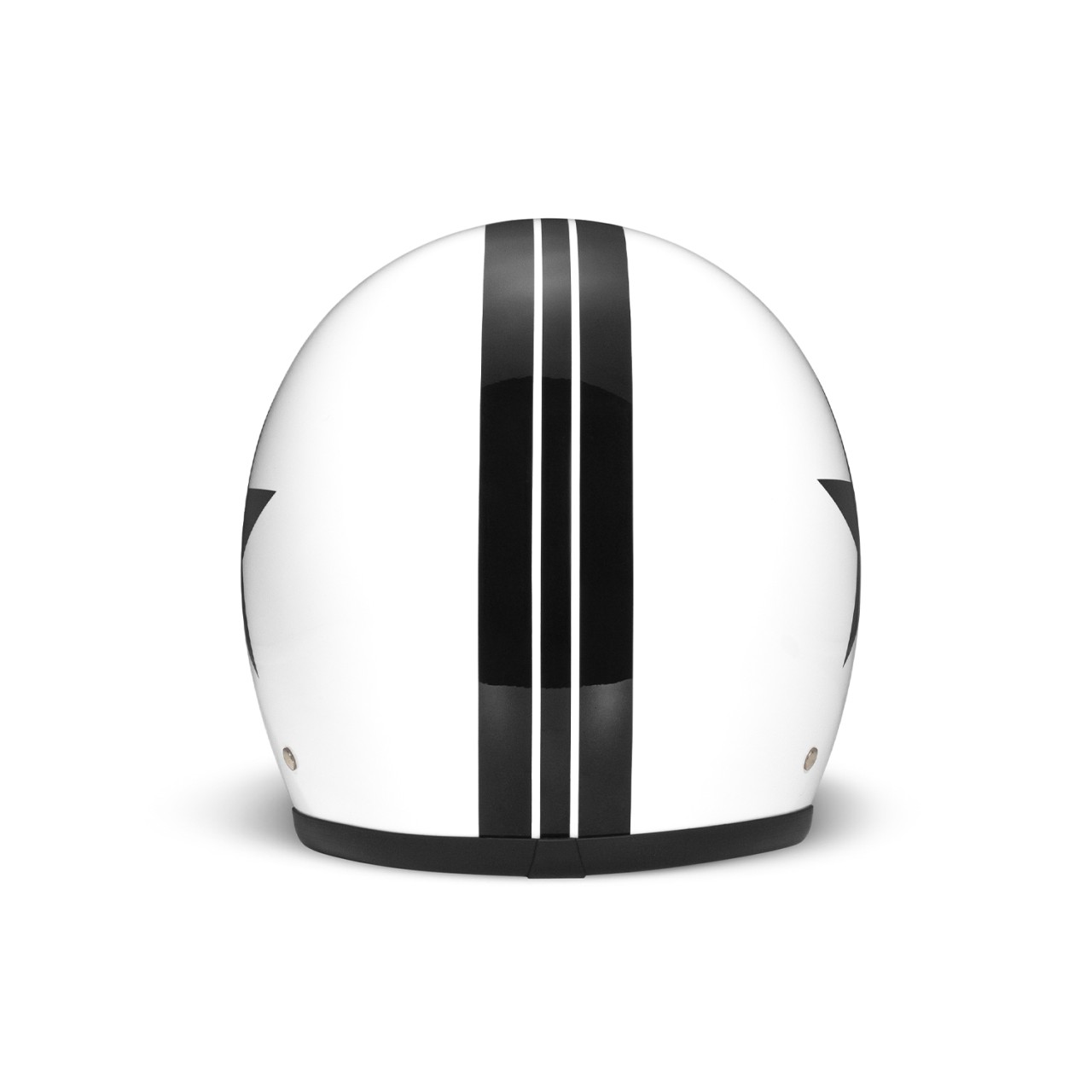 Casco DMD jet Retro, blanco, mate, Star White, fibra de vidrio, ECE 22.06