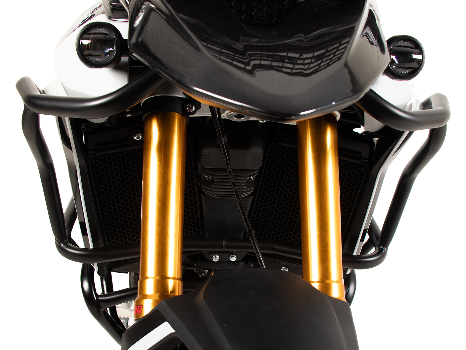 Barra protectora de depósito "Solid" negra para Triumph Tiger 900 GT / Pro (24-) Hepco & Becker