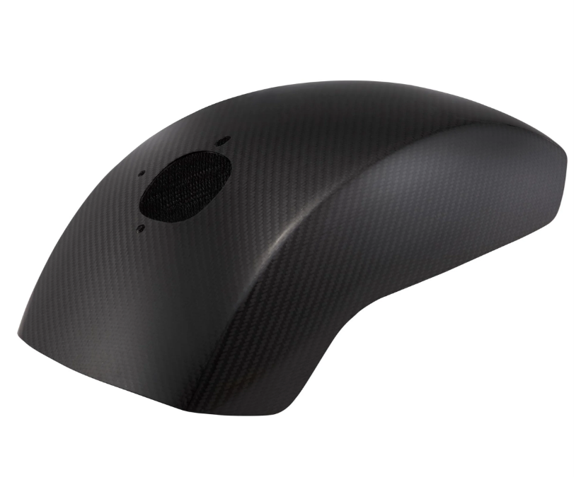 Guardabarros EVO II para Vespa PX 80-200ccm, pequeño, carbono, transparente