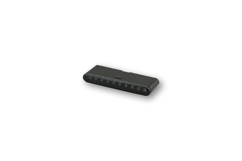 HIGHSIDER Pro Stripe-Run Módulo indicador de secuencia LED carcasa negro / lente gris humo (par), delantero y trasero