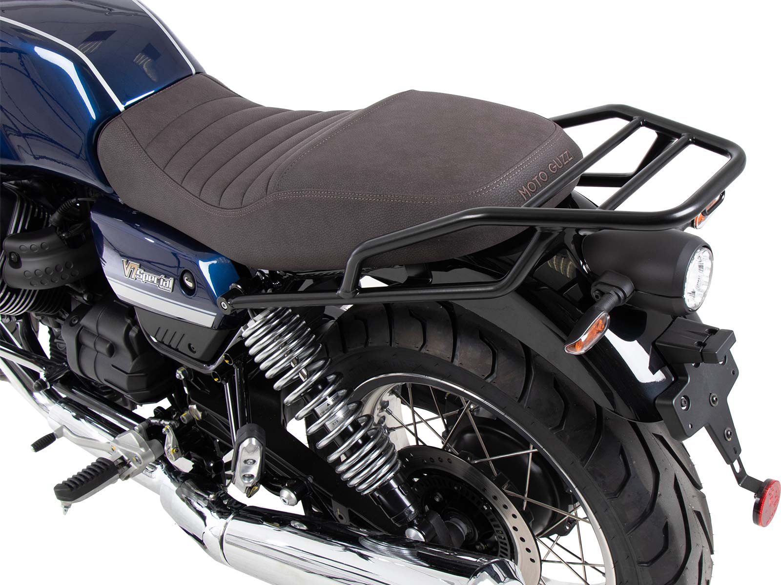 Portaequipajes tubular negro para Moto Guzzi V7 850 Stone Corsa (2024) Hepco & Becker