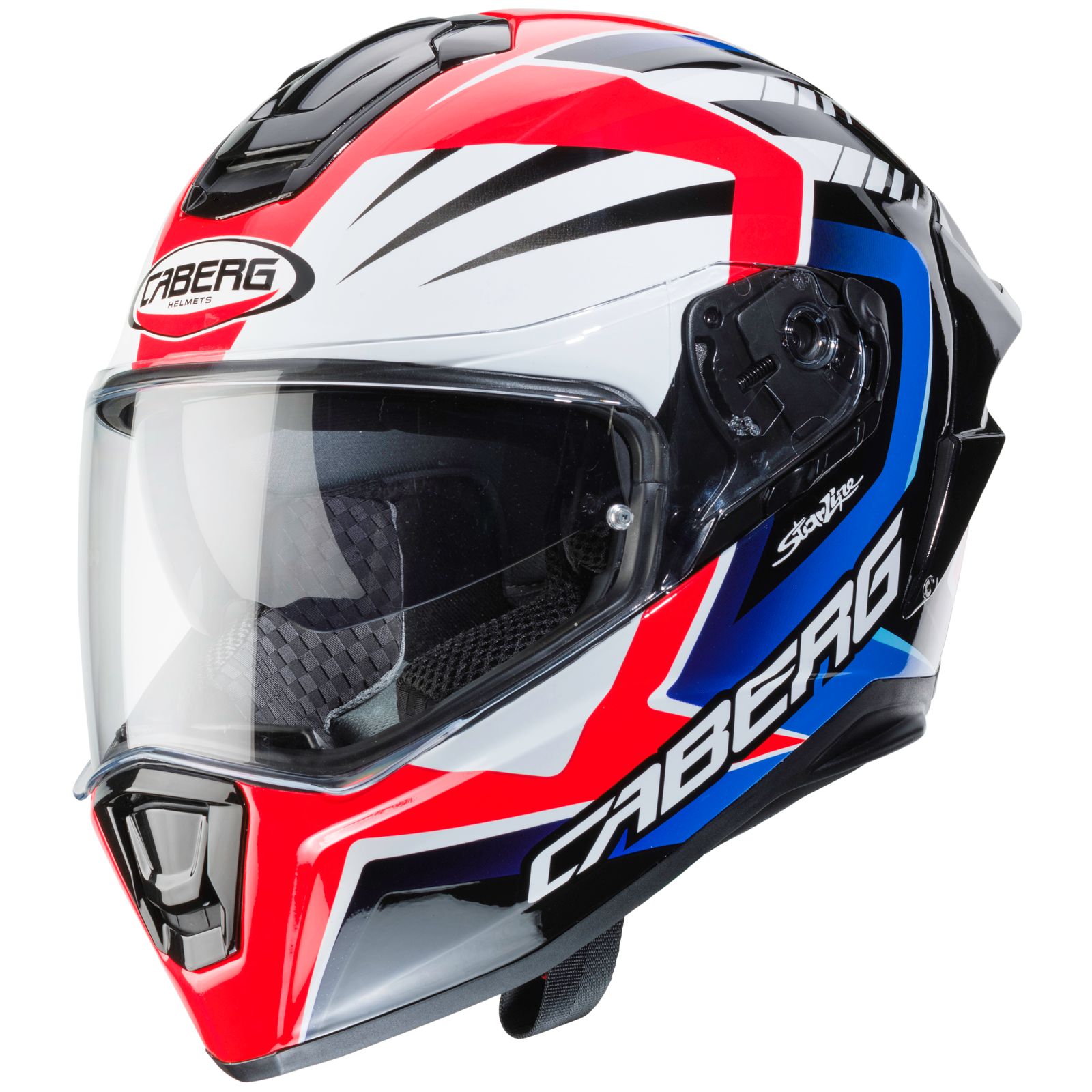 Casco Caberg Drift Evo MR55, blanco/rojo-azul