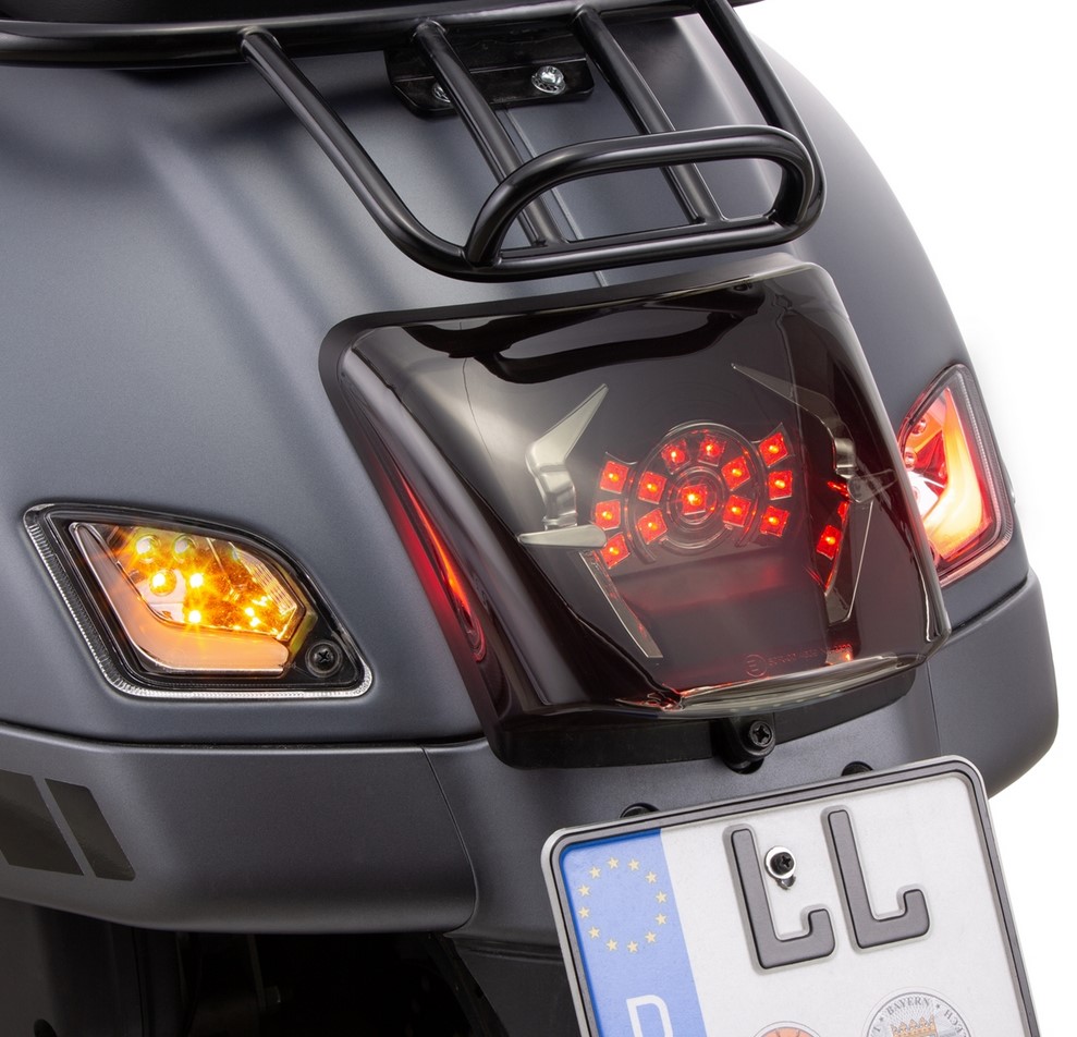 Kit de indicador trasero izquierdo/derecho para Vespa GTS/GTS Super/GTV 125-300cc ('14-), transparente
