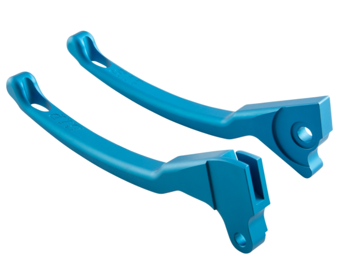 Juego de palanca deportiva de freno izquierda/derecha para Vespa LX/LXV/S/Primavera/Sprint 50-150ccm, azul mate