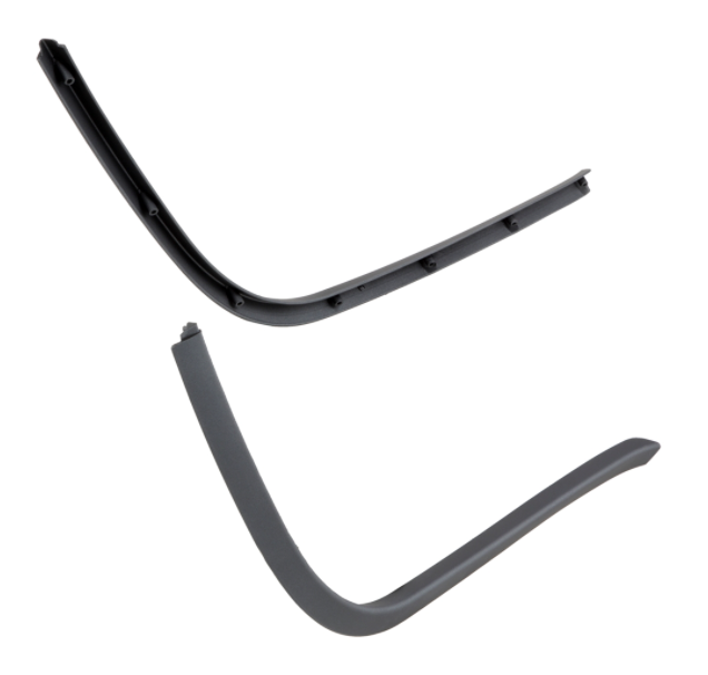 Estribo de tubo mono ranura gris mate para Vespa Primavera/Sprint 50-150ccm