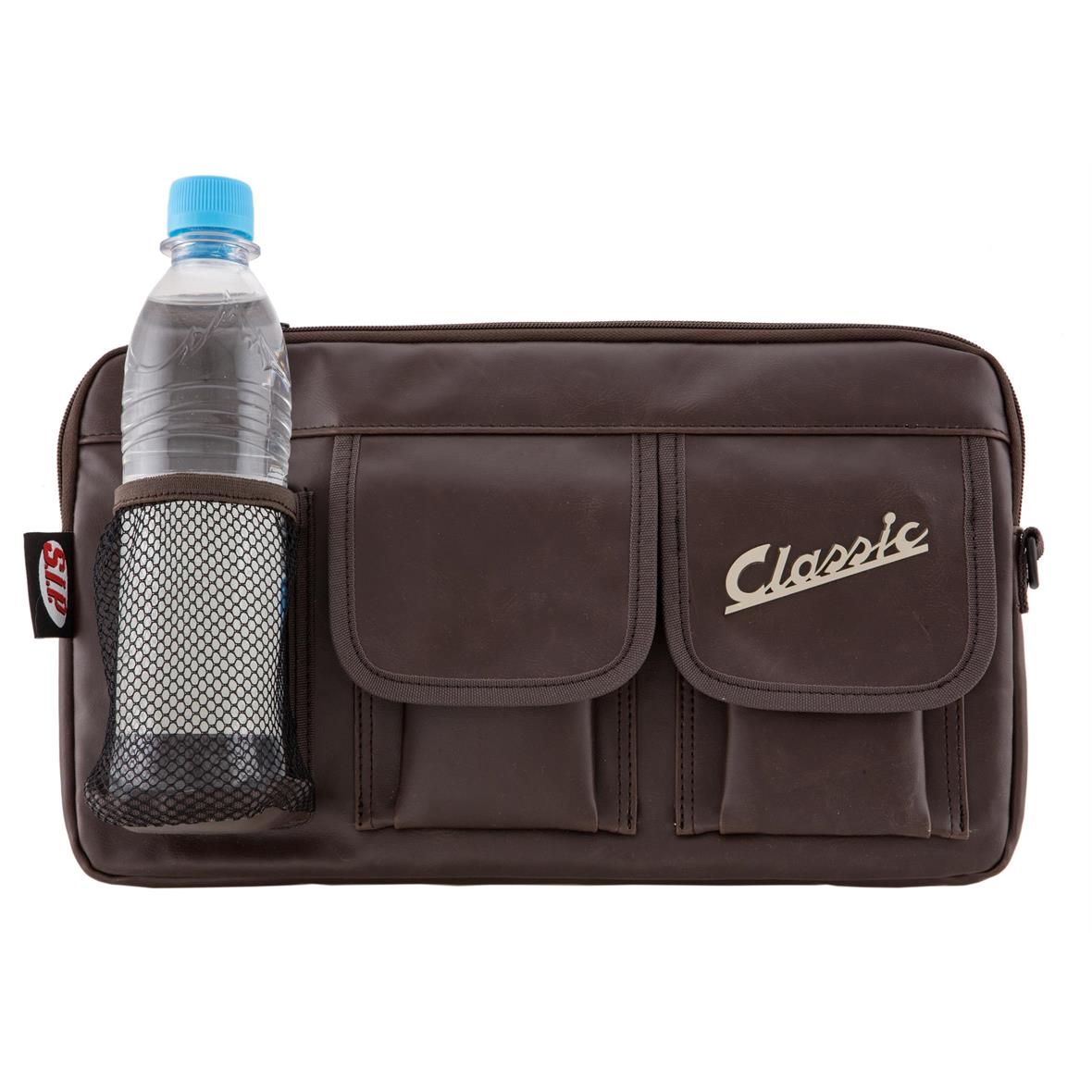 Bolsa "Classic" para maletero/guante Vespa - marrón, imitación de cuero