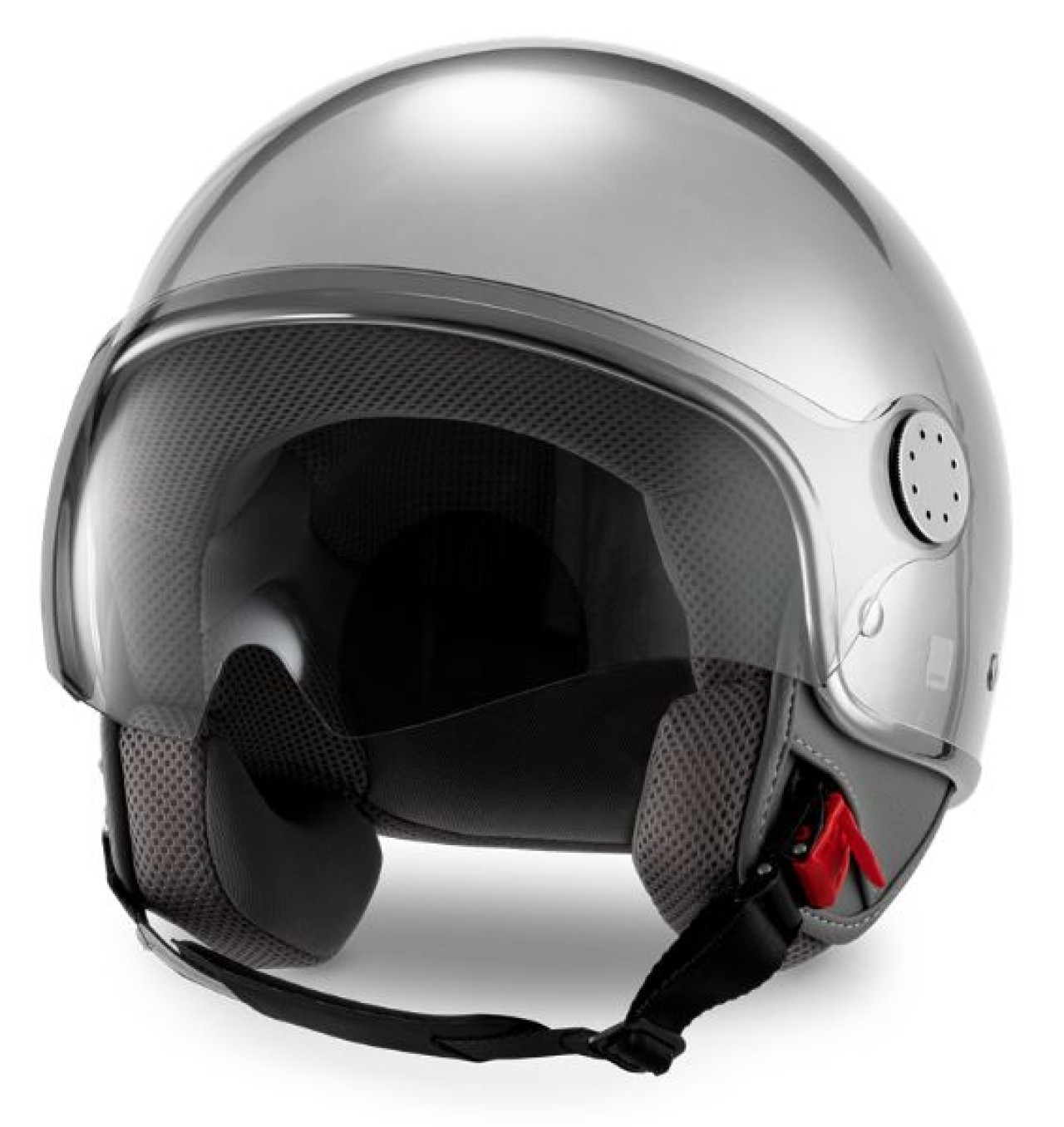 Casco Vespa jet Visera 4.0 DEC Blade plata mate
