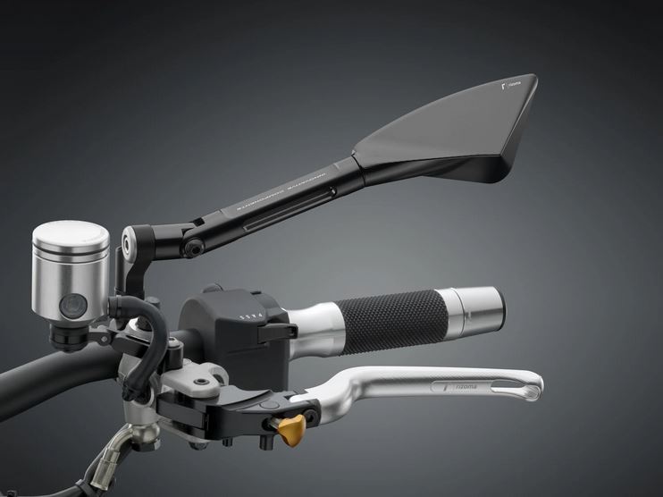Espejo RIZOMA "TOMOK" derecho para Vespa, anodizado negro