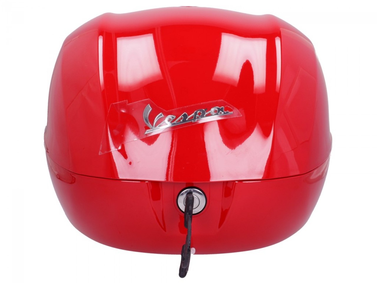 Kit baúl 32L rojo dragón (894), cojín trasero rojo para Vespa Sprint / Primavera