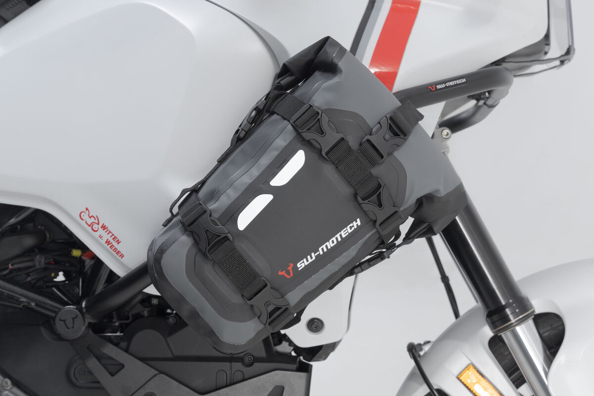SW-Motech Bolsa trasera Drybag 80 para Ducati Multistrada 1200 /S /Enduro, negro / gris - SW Motech