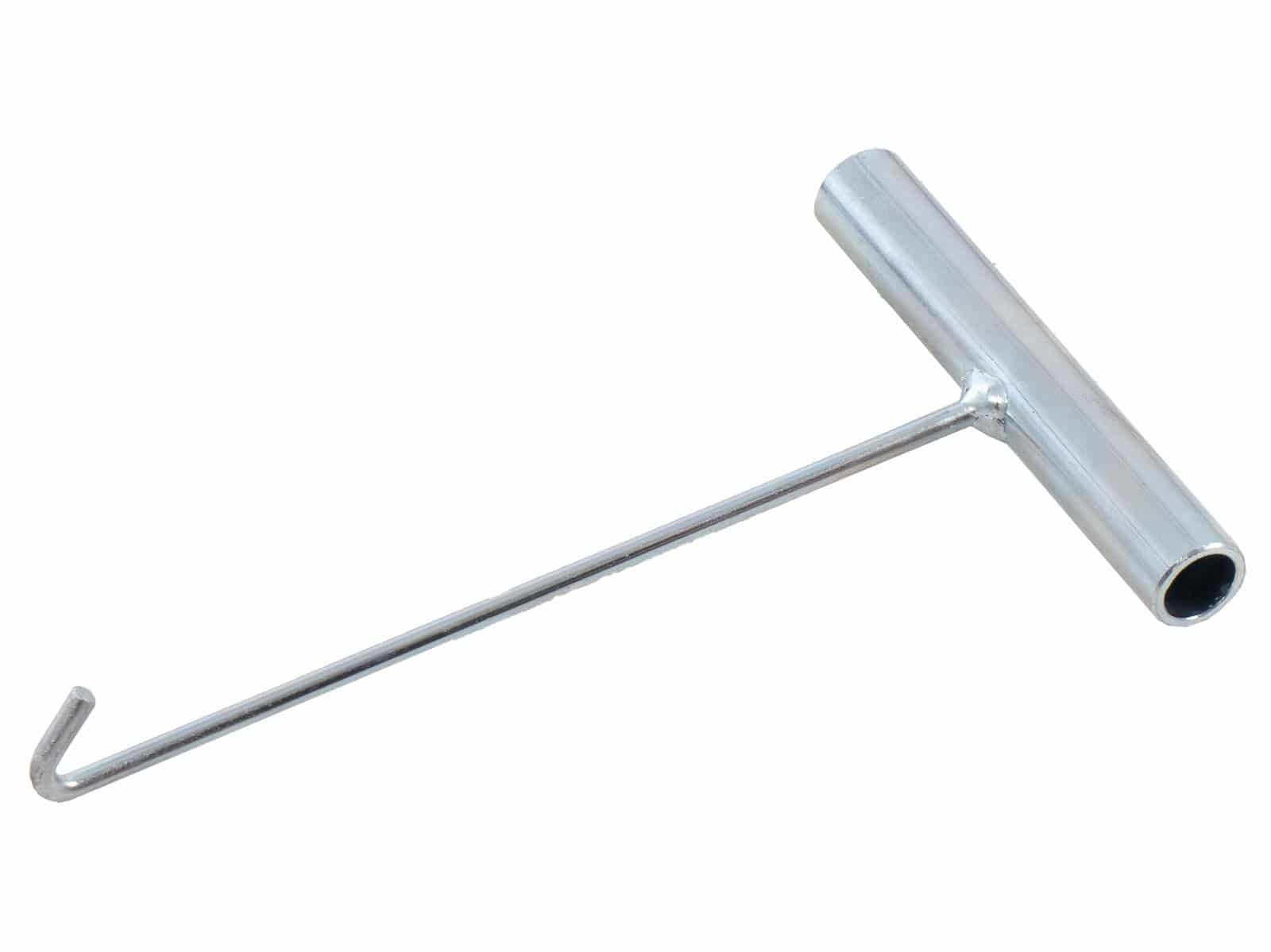 Herramienta para fijar el muelle tensor en los caballetes principales