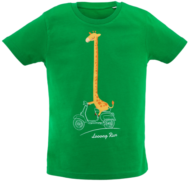 Camiseta infantil "Looong Run", verde