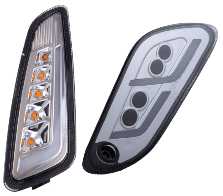 Kit de intermitentes delanteros y traseros para Vespa Primavera/Sprint 125-150cc 2T/4T AC, transparente
