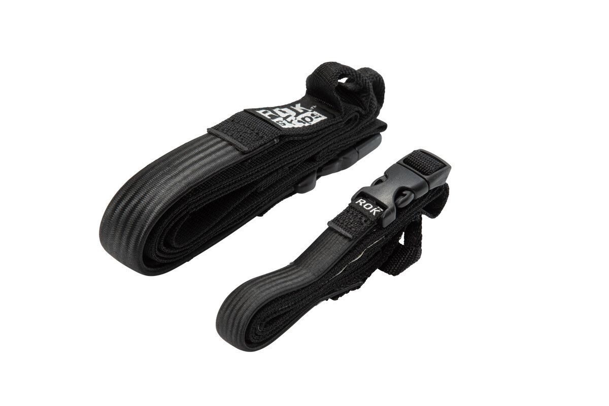 ROK Correas 2 correas tensoras ajustables negras 310-1060 mm