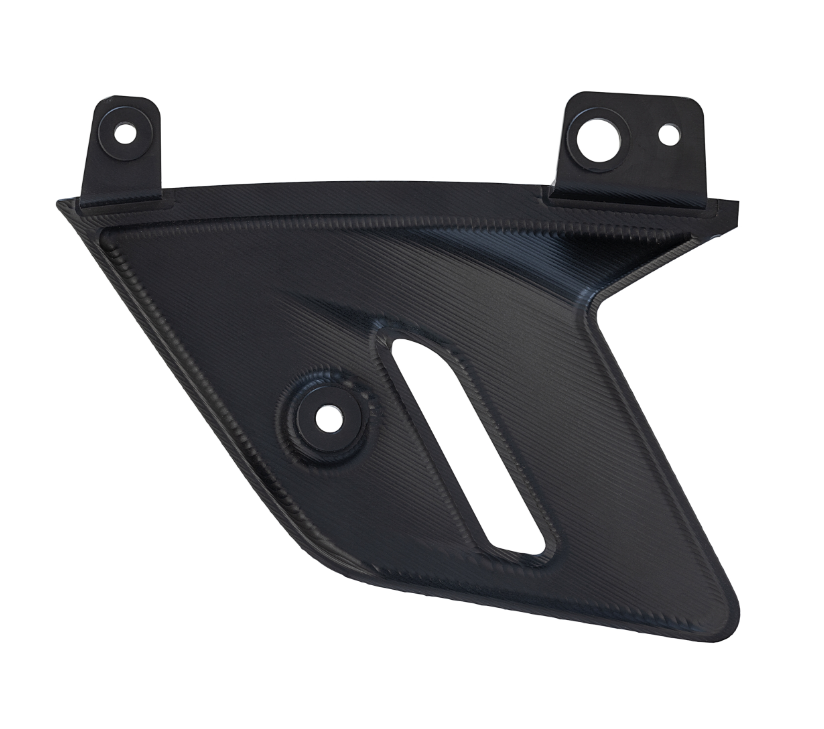 Carenado de horquilla para Vespa GTS/GTS Super 125/300cc (`22-), aluminio, anodizado negro mate