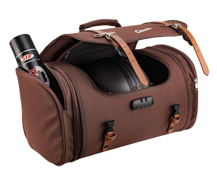 Bolsa "Classic" grande para Vespa, nailon, marrón tabaco