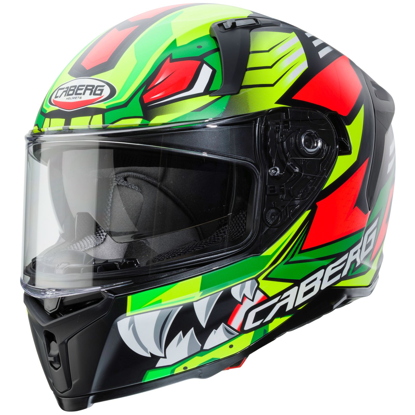 Casco Caberg Avalon Giga, negro mate/amarillo fluorescente-rojo