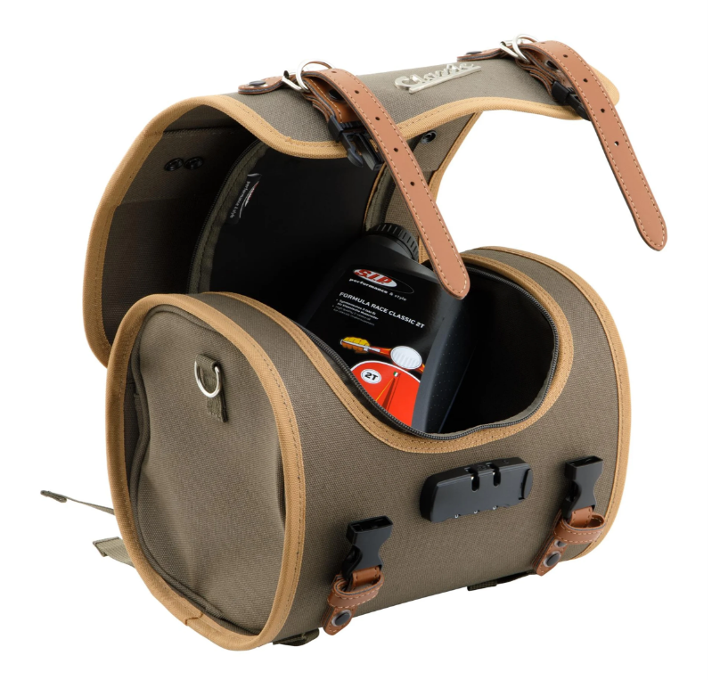 Bolsa "Classic" pequeña para Vespa, lona, oliva